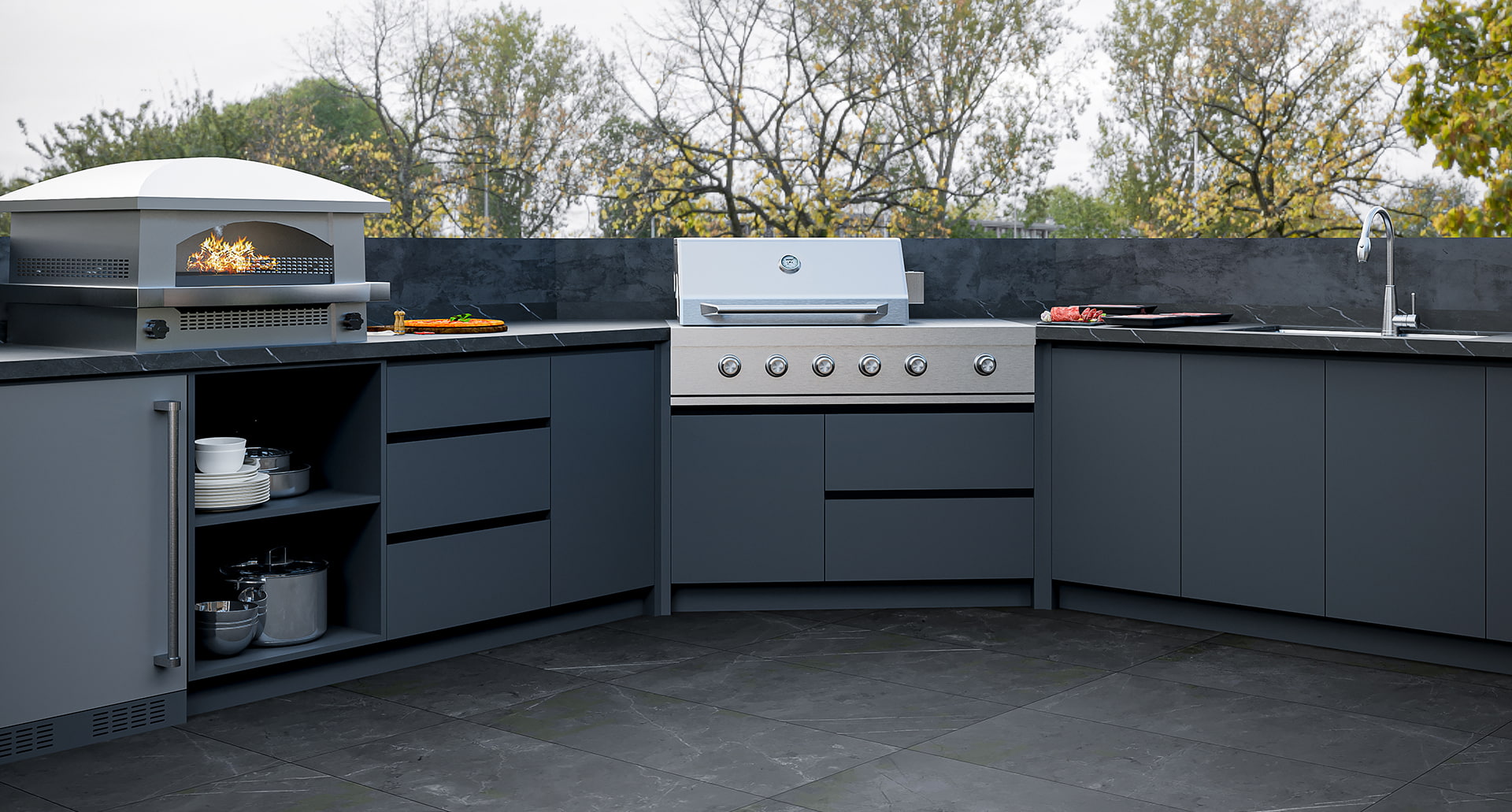 Diamond informibus Outdoor coquina Cabinets