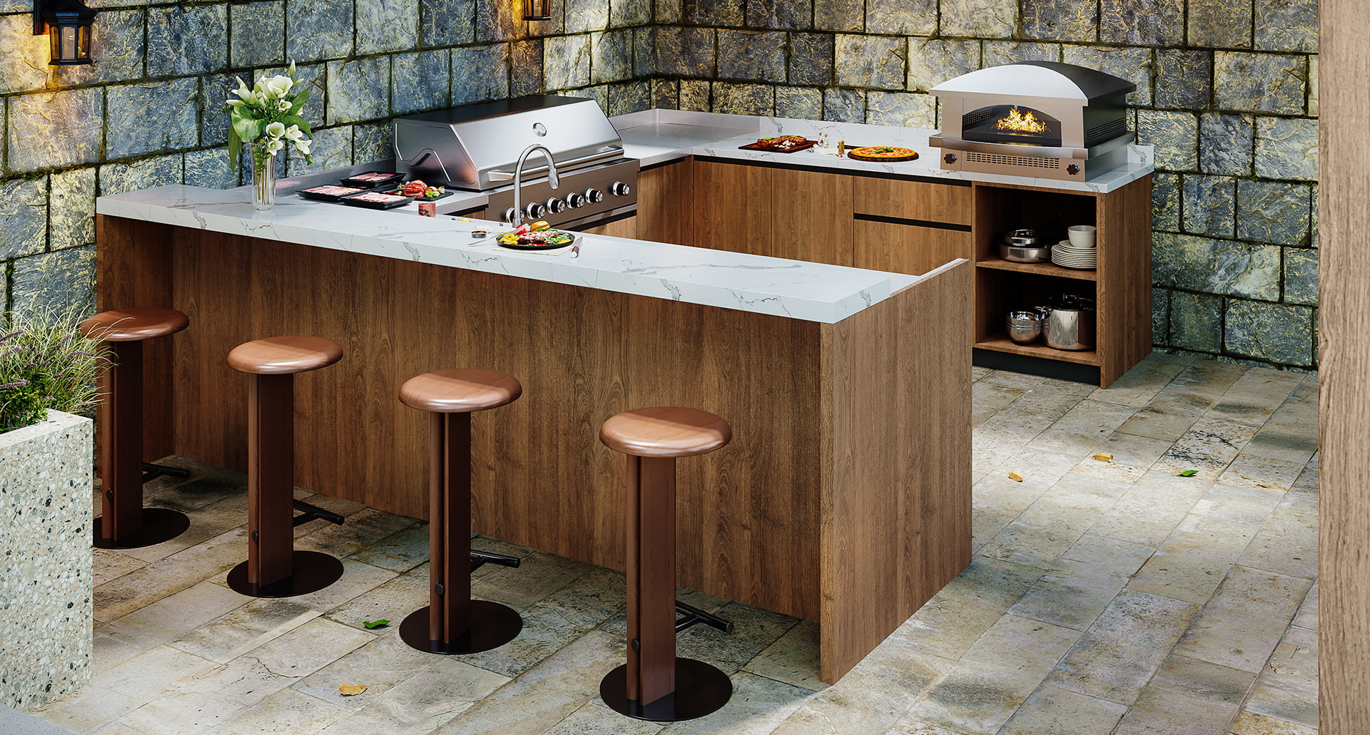G informibus Outdoor coquina Cabinets