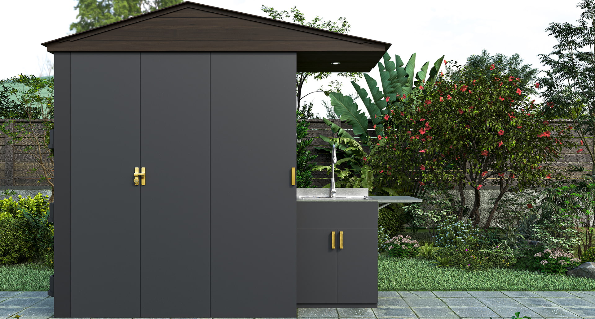 G-TC3 Large Three-door Outdoor Multi function Instrumentum repositoria