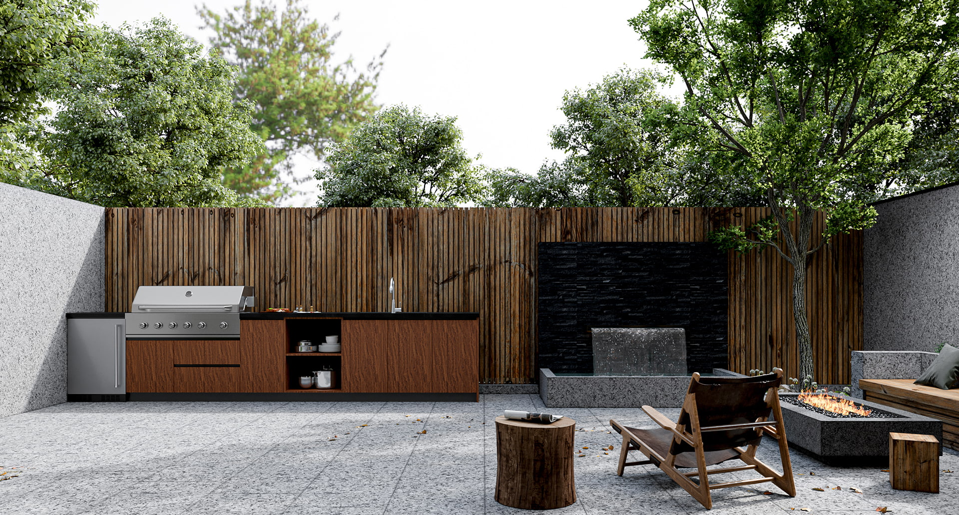 LINEARIS Outdoor coquina Cabinets