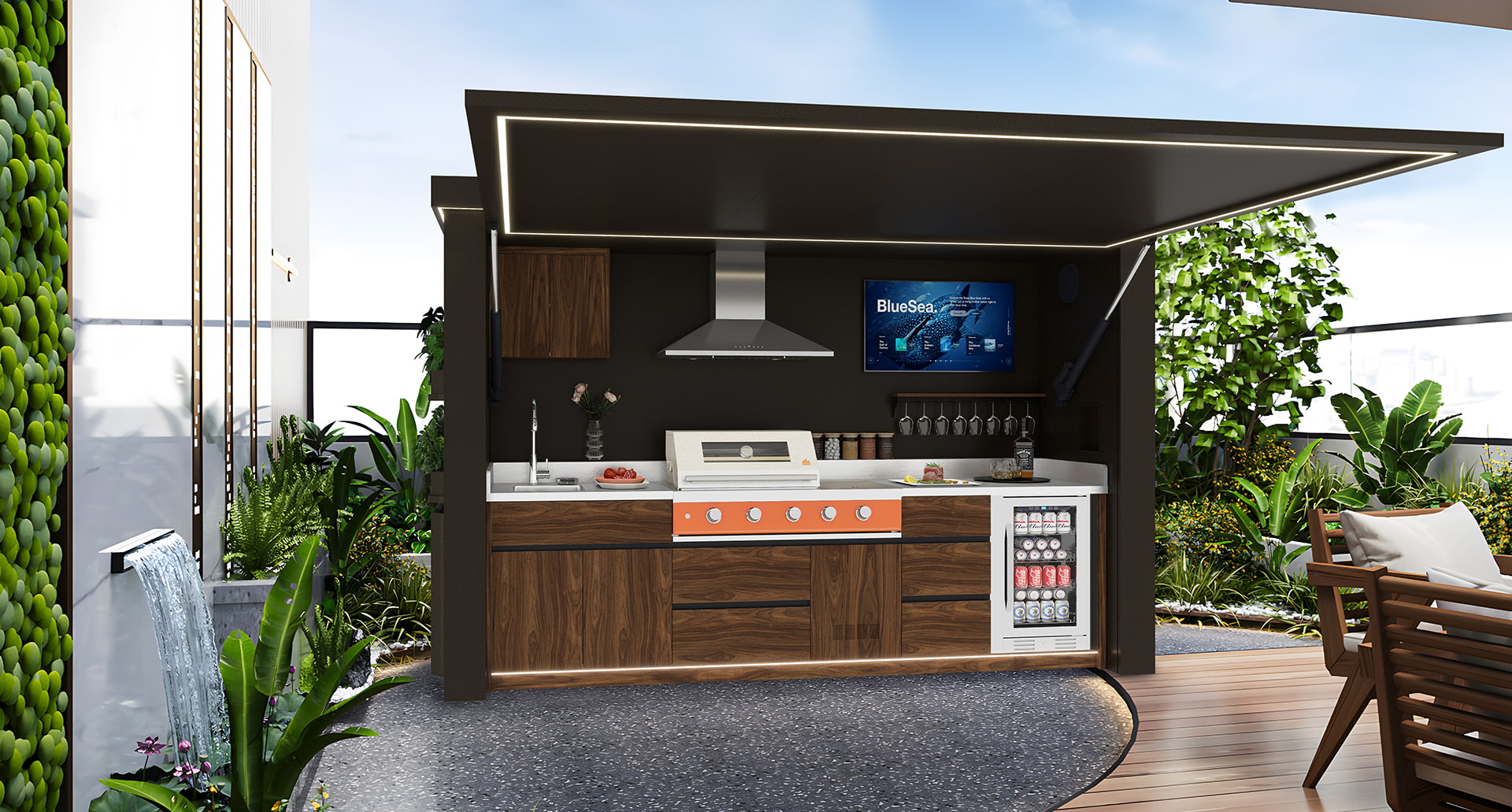 Porta BBQ Pod . Sursum levate